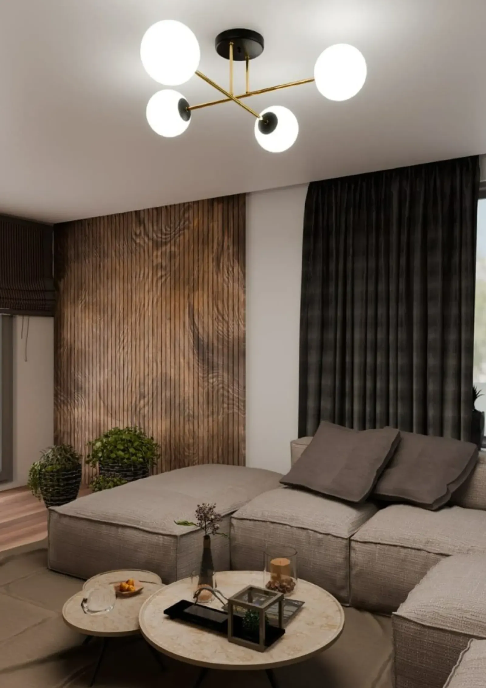 Sklep Kaja Stylowa lampa sufitowa do przytulnej sypialni 1233/4 z serii MAGNUM Best
