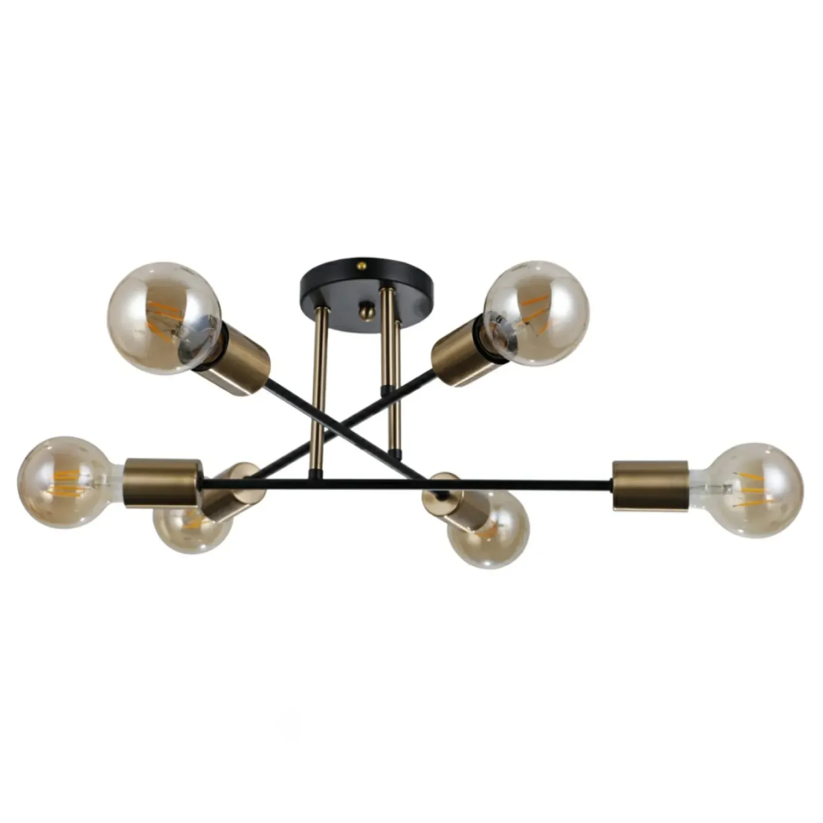 Sklep Kaja Stylowa lampa sufitowa do sypialni PND-4052-6-BL-HBR z serii FORMIO Best