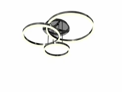 Sklep Kaja Stylowa lampa sufitowa, ledowe obręcze WF 9049-405 PERPIGNON | Kaja czarnychrom Discount