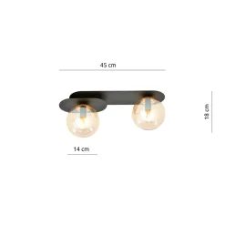 Sklep Kaja Stylowa lampa sufitowa, listwa do korytarza 1120/2 PLAZA | Kaja* Plafony Nowoczesne