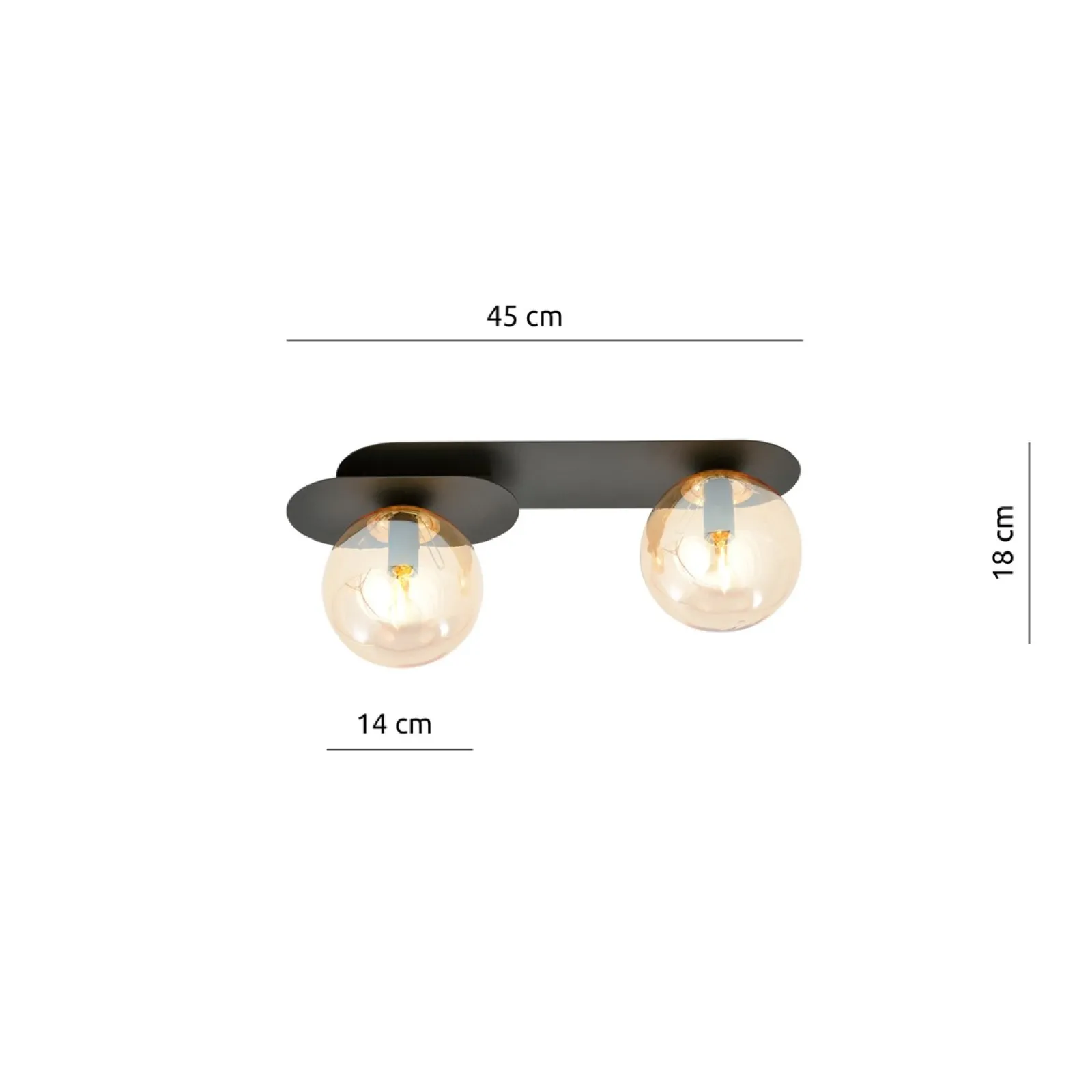 Sklep Kaja Stylowa lampa sufitowa, listwa do korytarza 1120/2 PLAZA | Kaja* Plafony Nowoczesne