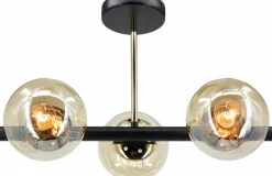Sklep Kaja Stylowa lampa sufitowa z okrągłymi kloszami 3010/3 BL TR OTIS | Kaja Online