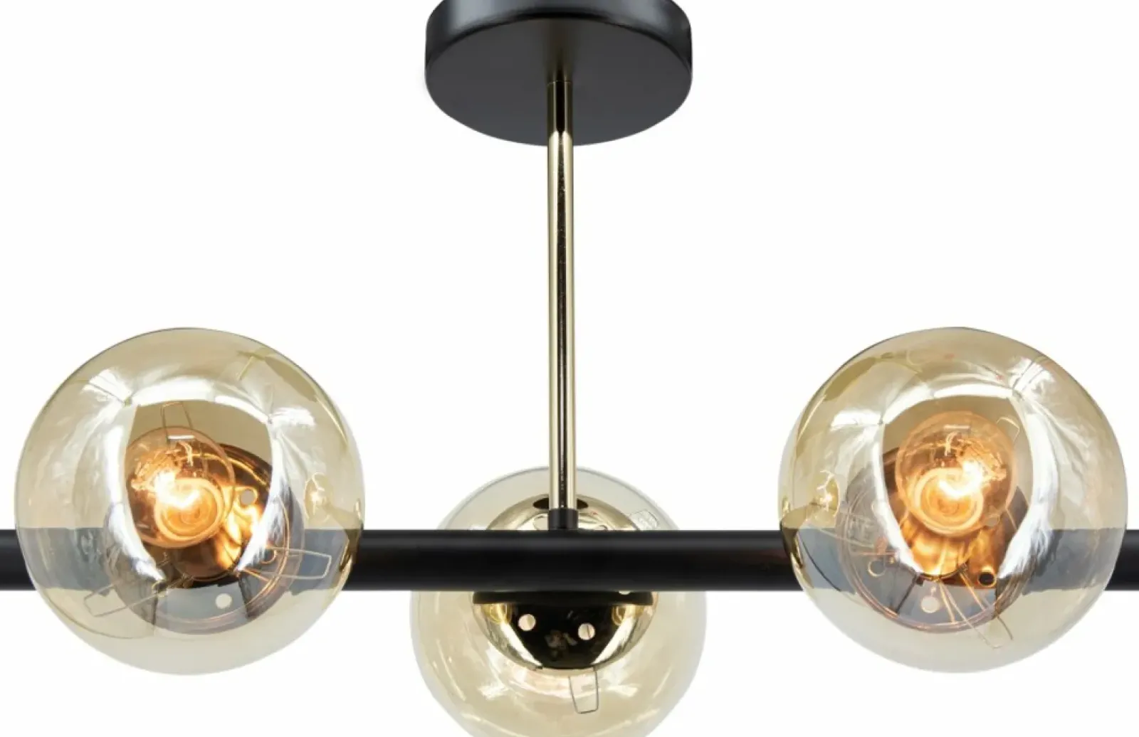 Sklep Kaja Stylowa lampa sufitowa z okrągłymi kloszami 3010/3 BL TR OTIS | Kaja Online