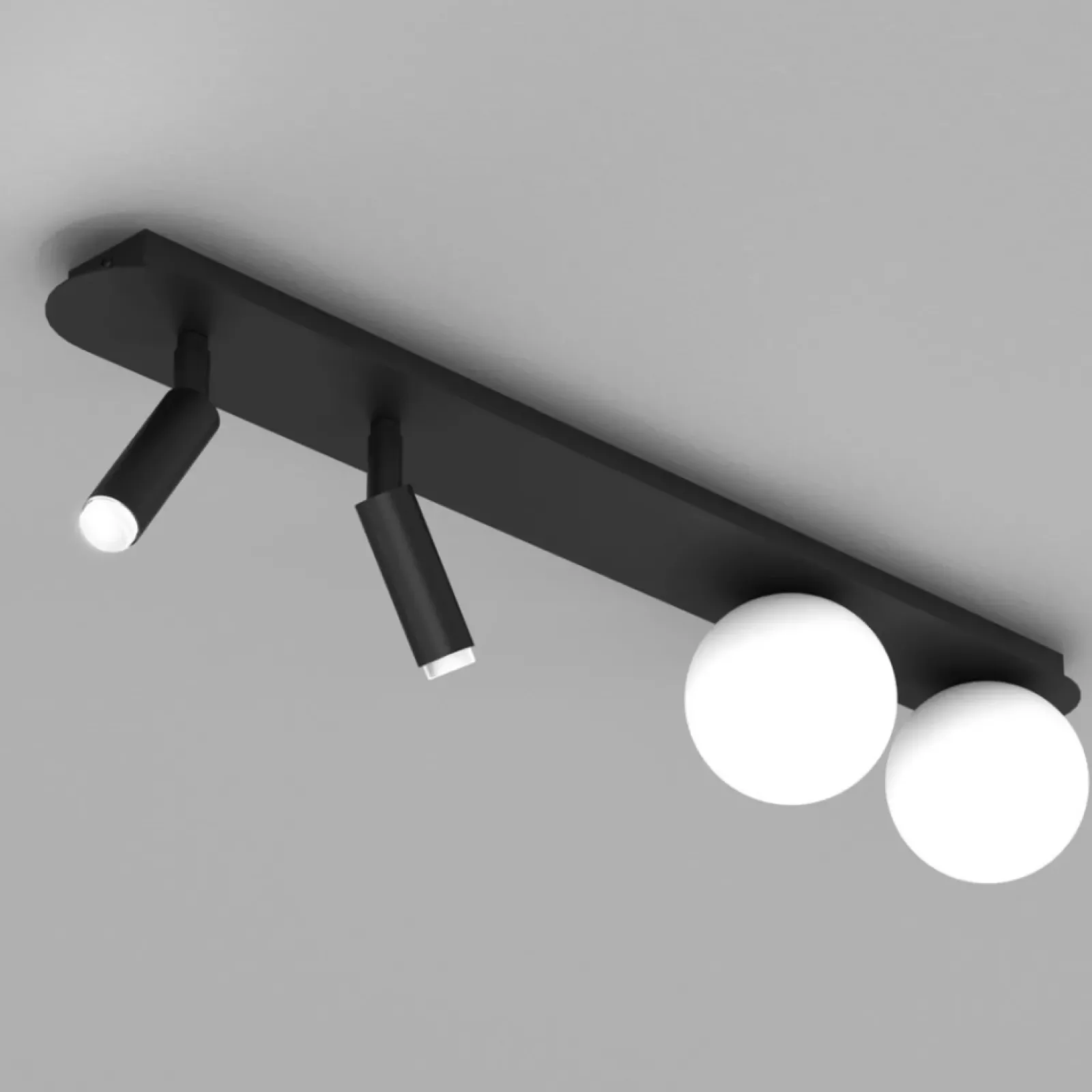 Sklep Kaja Stylowa lampa sufitowa z kloszami i reflektorami MLP8406 z serii SIRIO | Kaja Oś Clearance