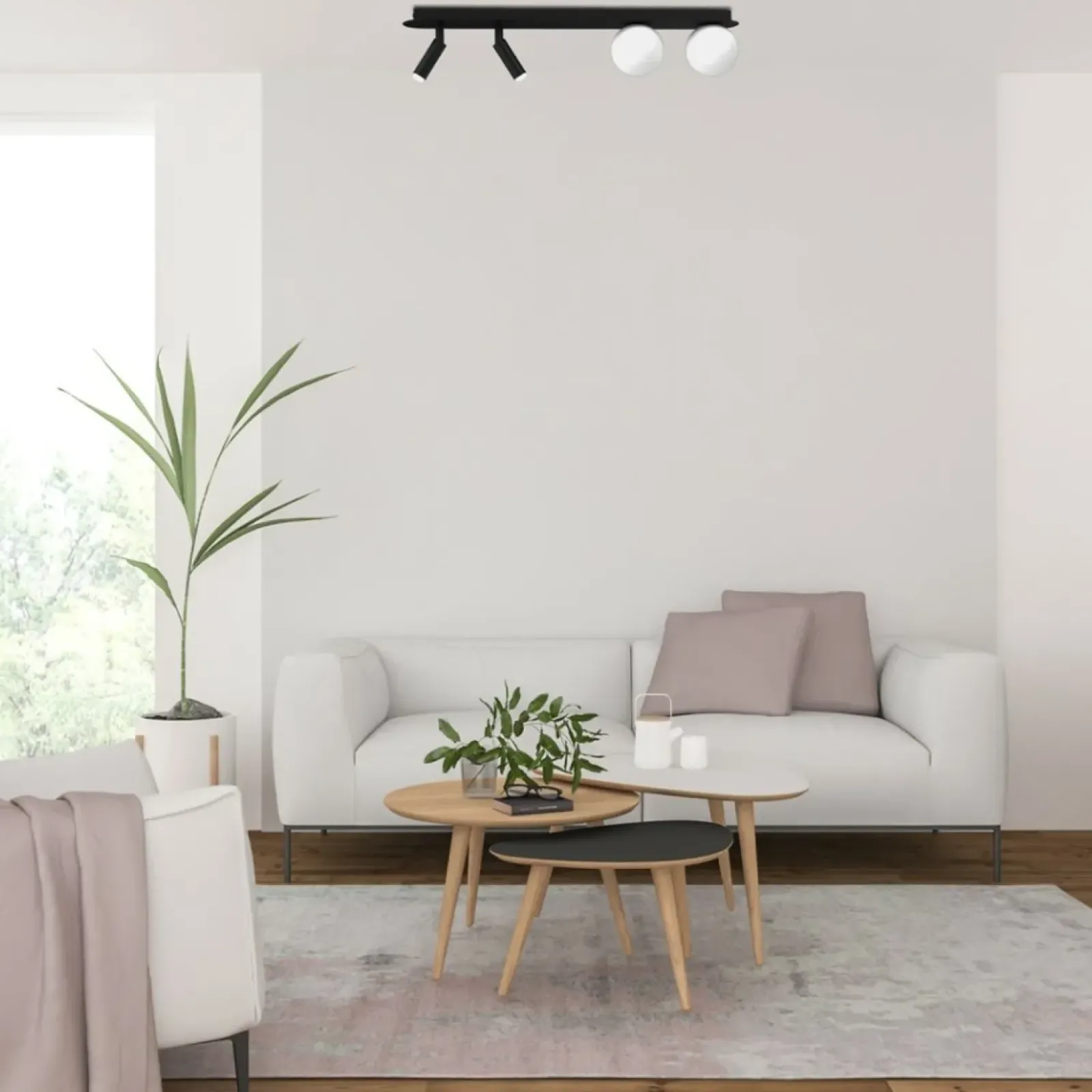 Sklep Kaja Stylowa lampa sufitowa z kloszami i reflektorami MLP8406 z serii SIRIO | Kaja Oś Clearance