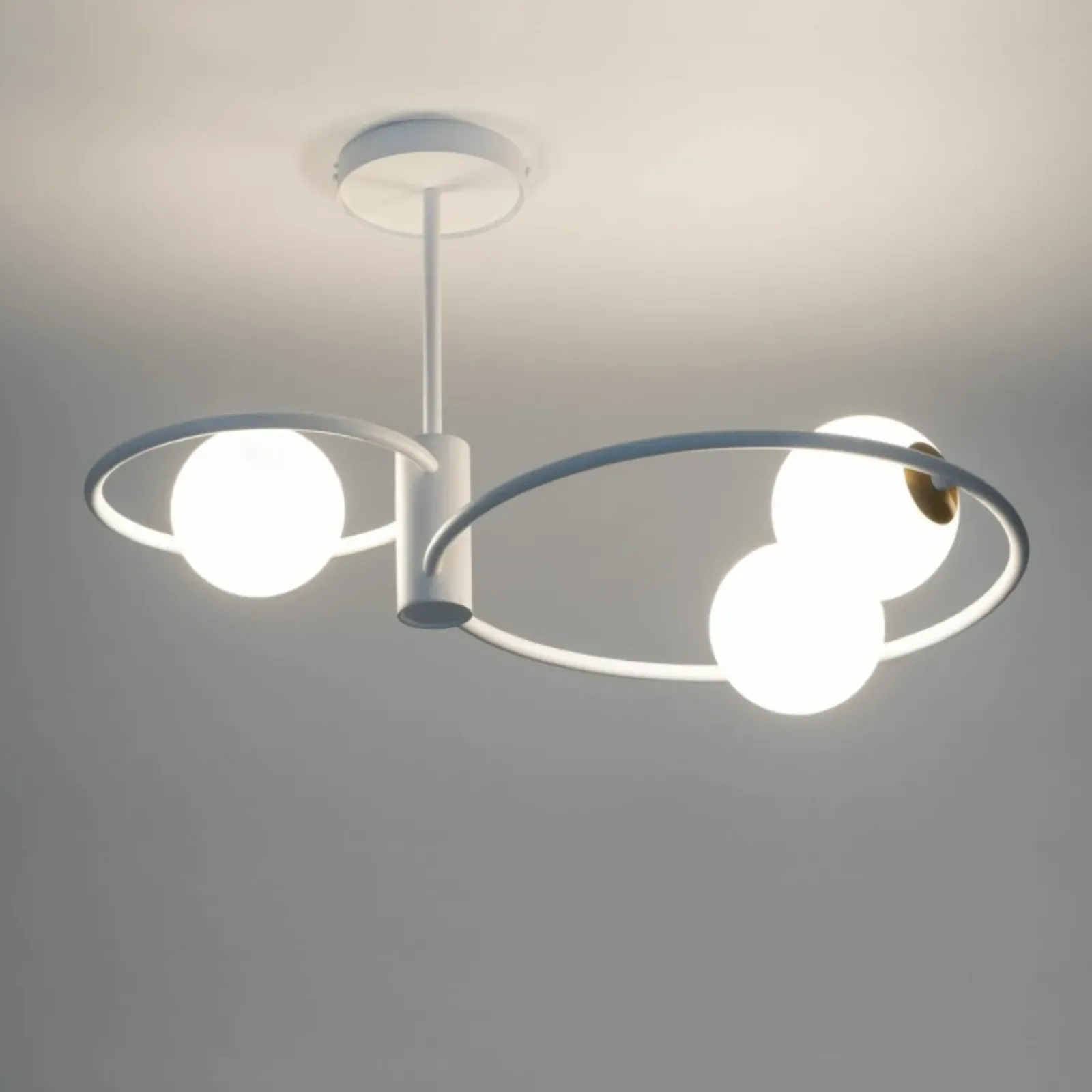 Sklep Kaja Stylowa lampa sufitowa z mlecznymi kulami SIG 33466 z serii AQUA biały Online