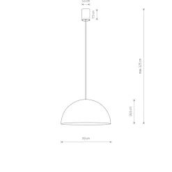 Sklep Kaja Stylowa lampa wisząca do kuchni ⌀33cm 10701 HEMISPHERE | Kaja Fashion