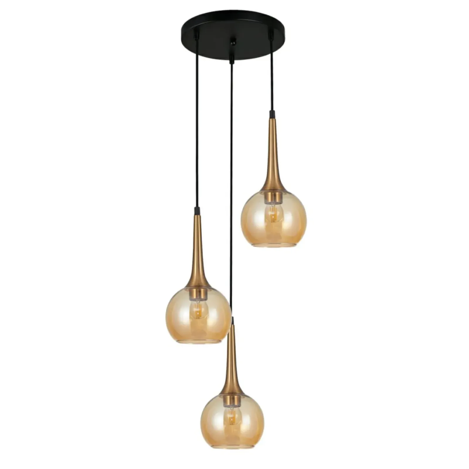 Sklep Kaja Stylowa lampa wisząca do kuchni PND-42361-3A-BRO-AMB z serii FAVERA Best Sale