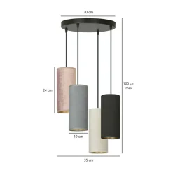 Sklep Kaja Stylowa lampa wisząca do salonu 1068/4PREM BENTE PREMIUM | Kaja Online