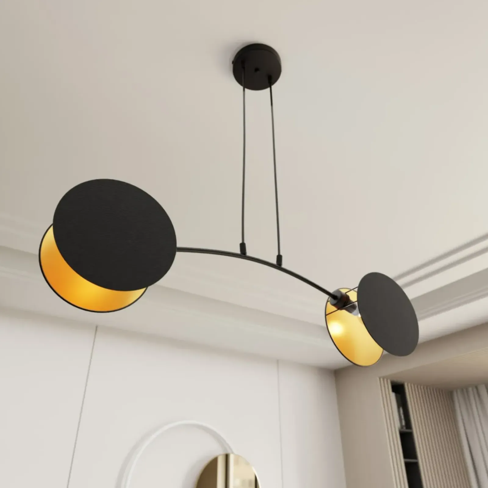 Sklep Kaja Stylowa lampa wisząca do sypialni 1325/2 MOTIF | Kaja Oświetlenie Fashion