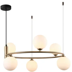 Sklep Kaja Stylowa lampa wisząca do salonu MDM-3974/6 BRO AMILY | Kaja Flash Sale