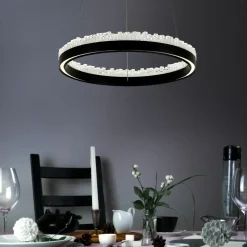 Sklep Kaja Stylowa lampa wisząca LED z kryształkami PD2304400R-MB REGI | Kaja Store