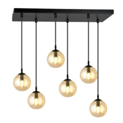 Sklep Kaja Stylowa lampa wisząca na listwie w kolorze miodu 713/6 | Kaja Fashion