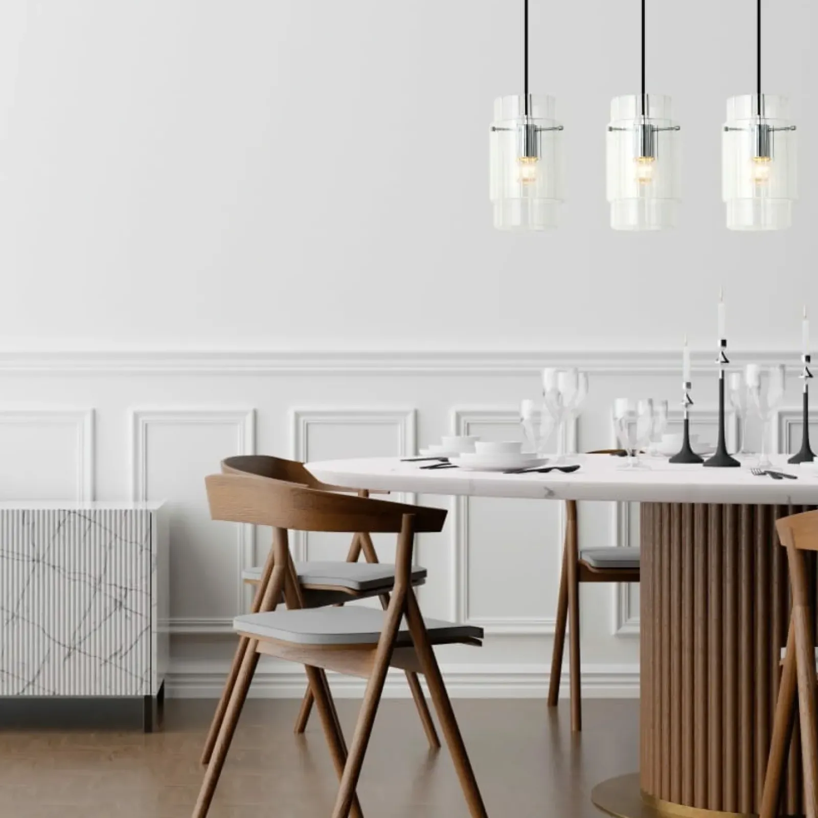 Sklep Kaja Stylowa lampa wisząca na listwie, nad stół LP-707/3L z serii SAVONA Store