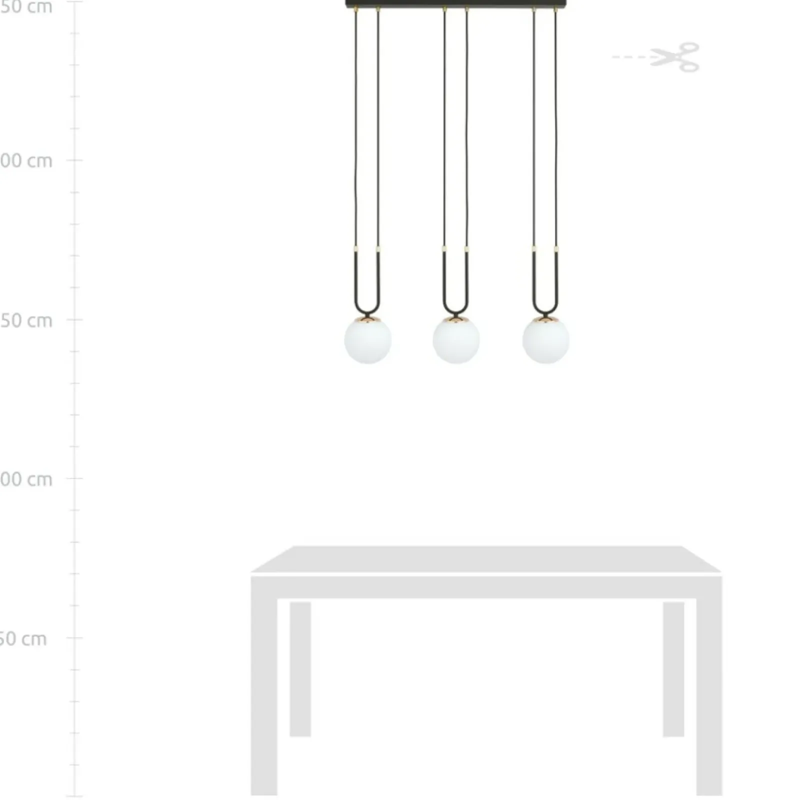 Sklep Kaja Stylowa lampa wisząca nad stół w salonie 1112/3 GLAM | Kaja Cheap
