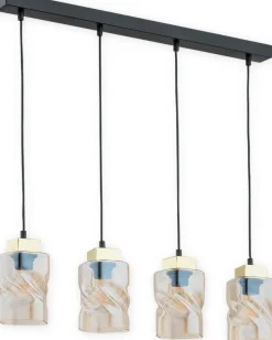 Sklep Kaja Stylowa lampa wisząca nad stół O2964 W4 CZA ZL MERU | Kaja Oświetlenie Discount