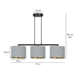 Sklep Kaja Stylowa lampa wisząca nad stół w jadalni 1050/3 HILDE | Kaja Best Sale