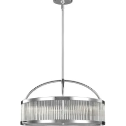 Sklep Kaja Stylowa lampa wisząca, ryflowana FE-PAULSON-6P z serii PAULSON chrom Sale