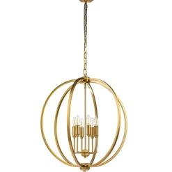Sklep Kaja Stylowa lampa wisząca, świecznik FE-CORINNE-6P-L-BB z serii CORINNE* Randole Tradycyjne