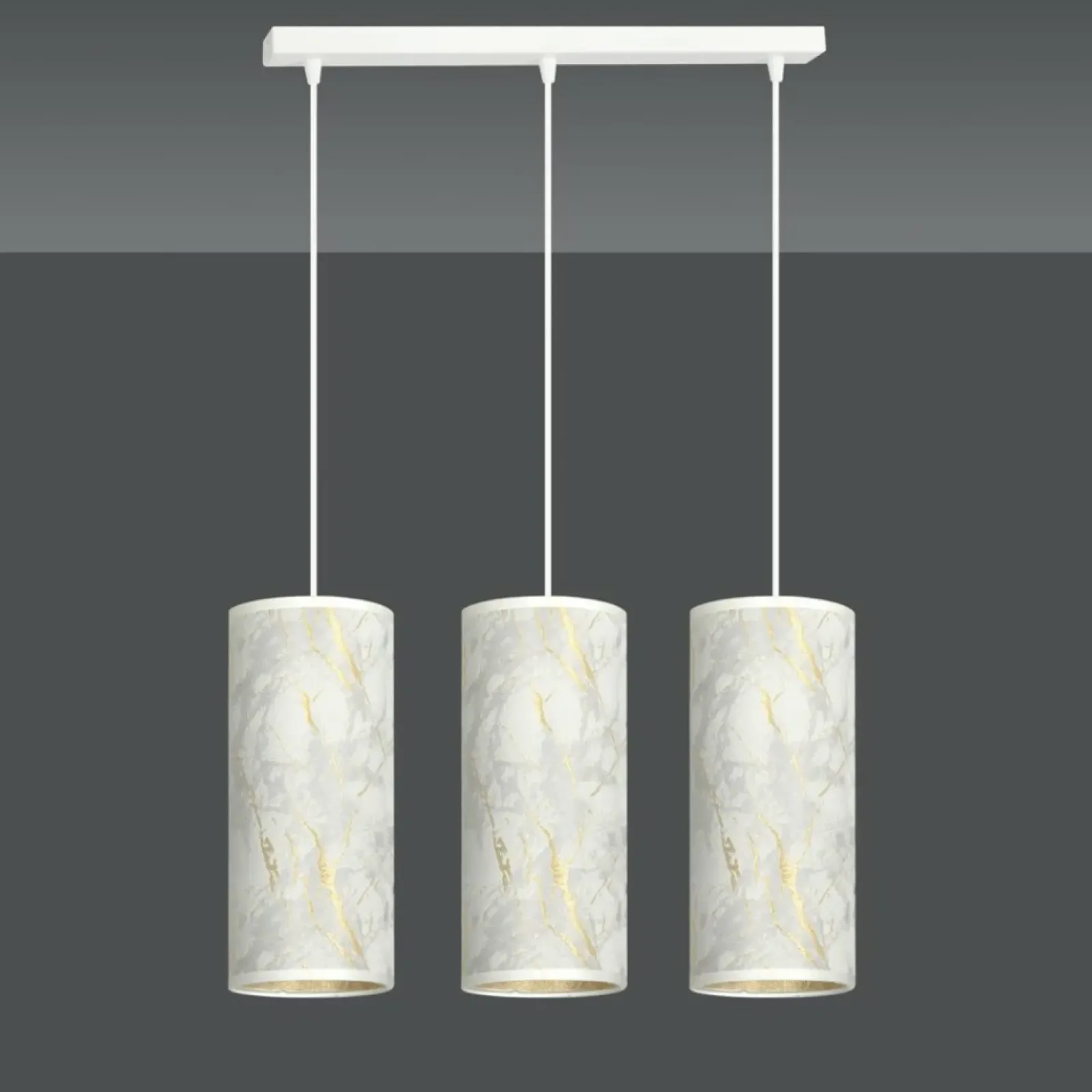 Sklep Kaja Stylowa lampa wisząca, wzór marmuru 1057/3 KARLI | Kaja Oświetlenie biały Cheap