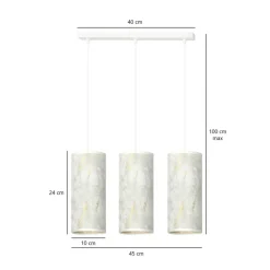 Sklep Kaja Stylowa lampa wisząca, wzór marmuru 1057/3 KARLI | Kaja Oświetlenie biały Cheap