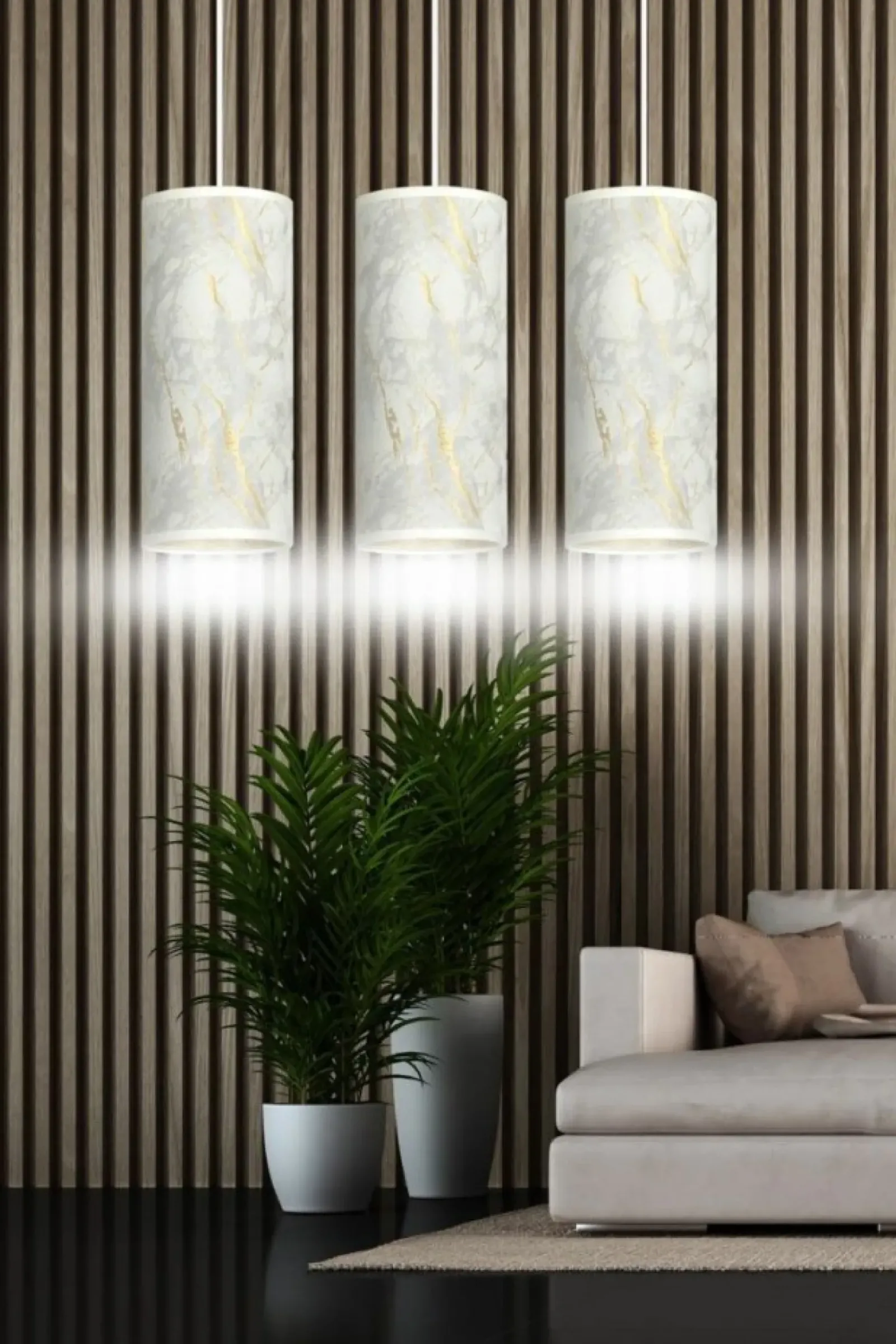 Sklep Kaja Stylowa lampa wisząca, wzór marmuru 1057/3 KARLI | Kaja Oświetlenie biały Cheap