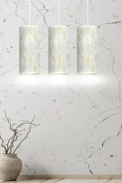 Sklep Kaja Stylowa lampa wisząca, wzór marmuru 1057/3 KARLI | Kaja Oświetlenie biały Cheap