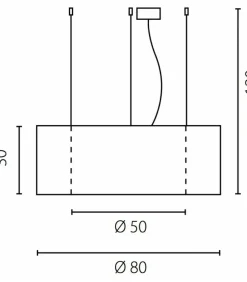 Sklep Kaja Stylowa lampa wisząca z abażurem ⌀80cm 67785 TUBUS | Kaja Oświetlenie Shop