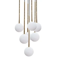 Sklep Kaja Stylowa lampa wisząca z białymi kloszami, do salonu 5642 z serii ALI Outlet