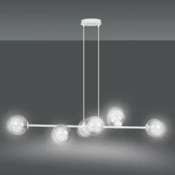 Sklep Kaja Stylowa lampa wisząca z kloszami do salonu 878/6 | Kaja Oświetlenie Flash Sale