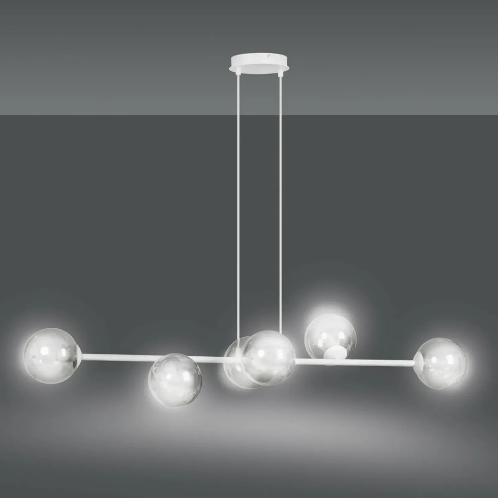 Sklep Kaja Stylowa lampa wisząca z kloszami do salonu 878/6 | Kaja Oświetlenie Flash Sale