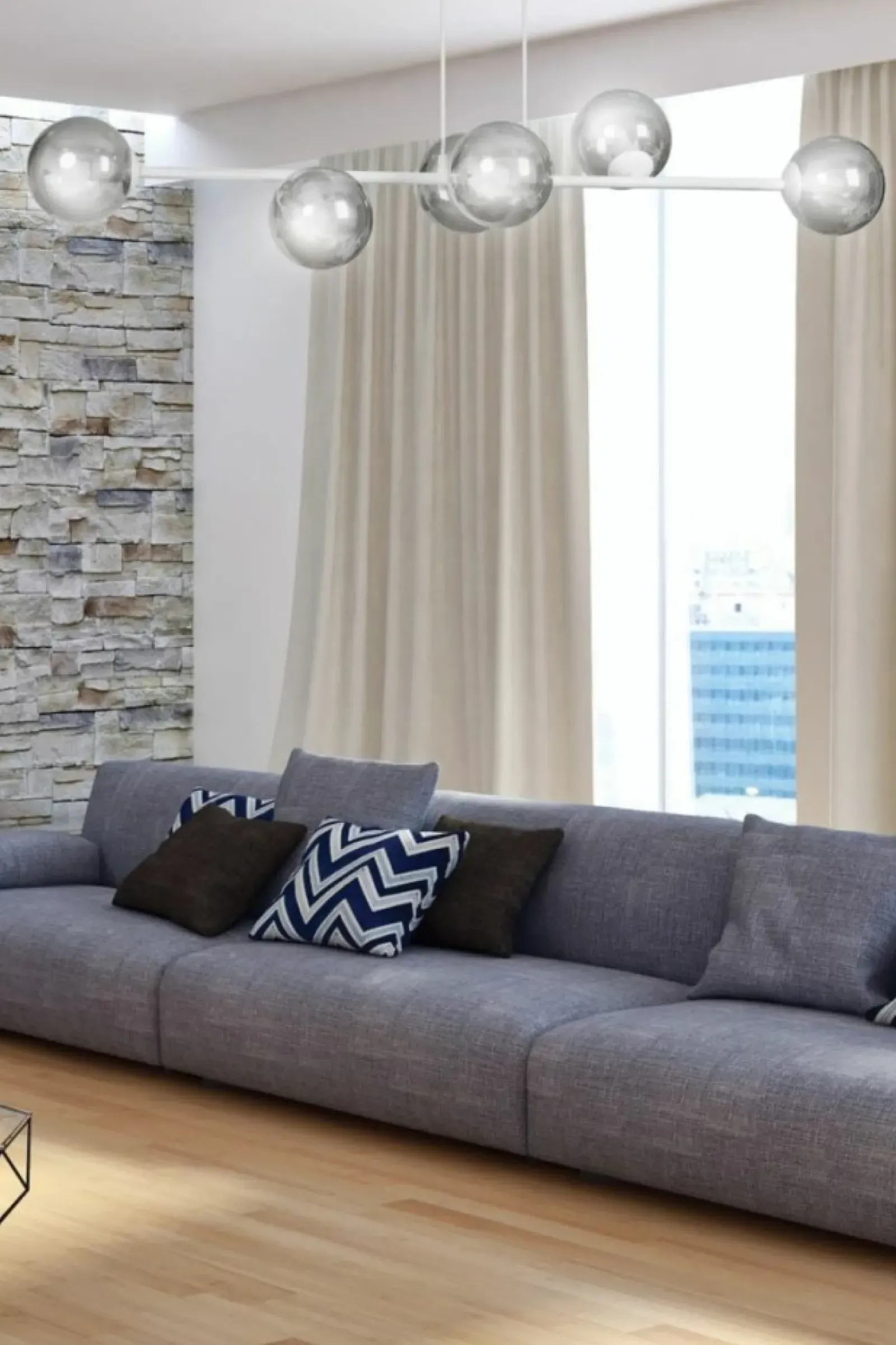 Sklep Kaja Stylowa lampa wisząca z kloszami do salonu 878/6 | Kaja Oświetlenie Flash Sale
