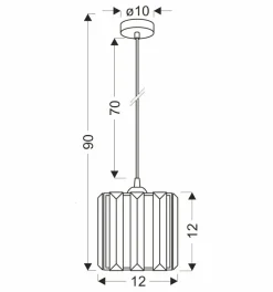 Sklep Kaja Stylowa lampa wisząca z kryształkami 31-21106 GLASSIA | Kaja Best Sale
