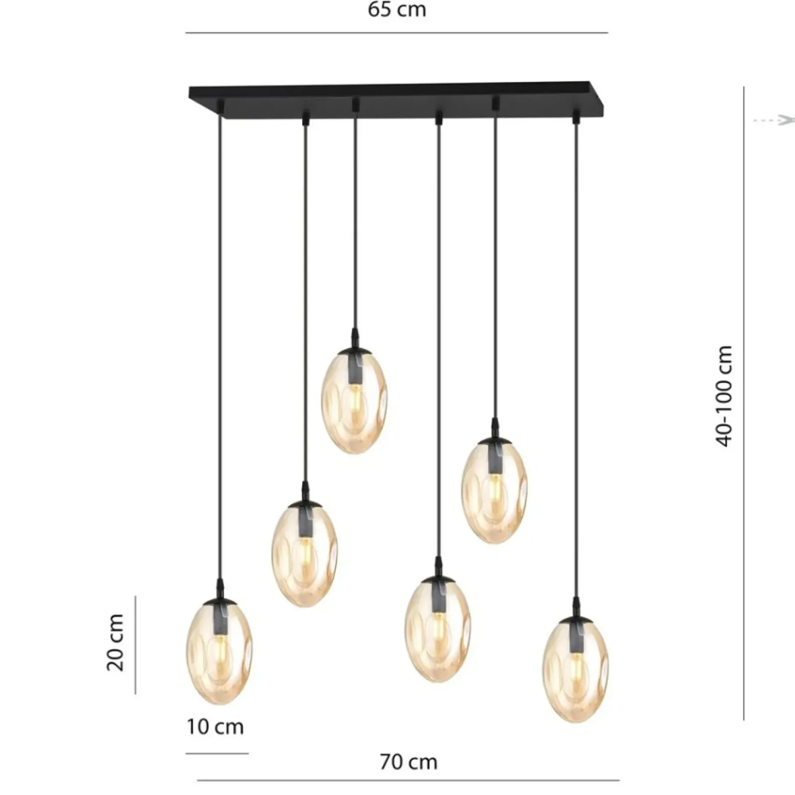 Sklep Kaja Stylowa lampa wisząca z ozdobnymi kloszami 1267/6 z serii ASTRAL Sale