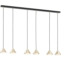 Sklep Kaja Stylowa lampa wisząca ze złotymi stożkami 1329/6 ELIT | Kaja Best Sale
