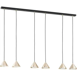 Sklep Kaja Stylowa lampa wisząca ze złotymi stożkami 1329/6 ELIT | Kaja Best Sale