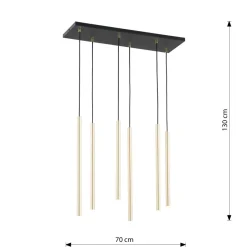 Sklep Kaja Stylowa lampa wisząca ze złotymi tubami 1332/6 SELTER | Kaja Outlet