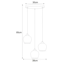 Sklep Kaja Stylowa lampa wisząca ze złotymi elementami K-5606 z serii TULA Shop