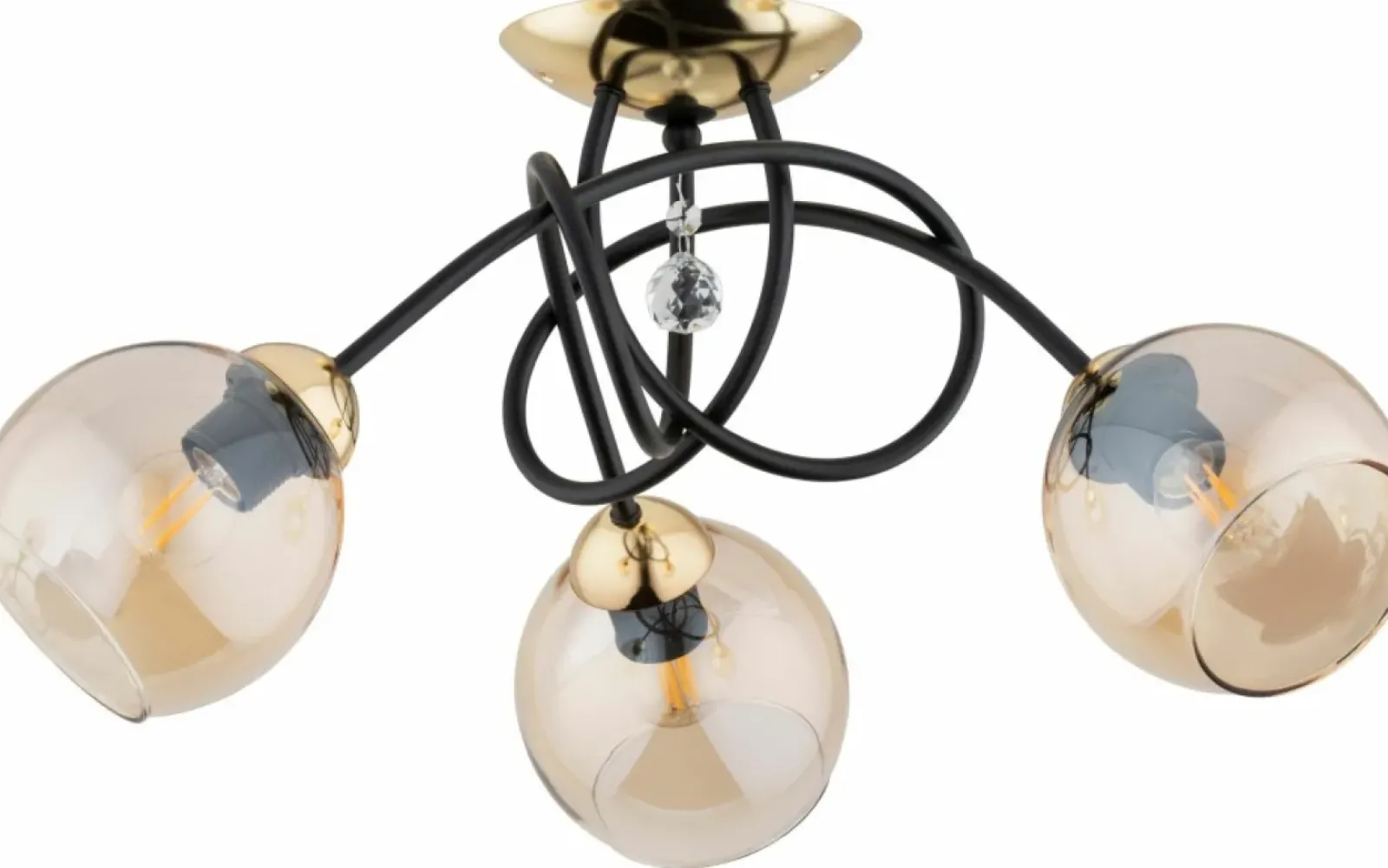 Sklep Kaja Stylowa lampa z bursztynowymi kloszami AL 62296 MODENA | Kaja New
