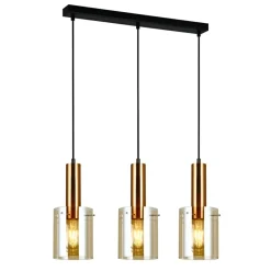 Sklep Kaja Stylowa lampa z wąskimi kloszami PND-5581-3-BRO+AMB SARDO | Kaja Cheap