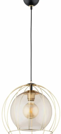 Sklep Kaja Stylowa lampa ze złotym, drucianym kloszem AL 61173 AVANGO | Kaja Store