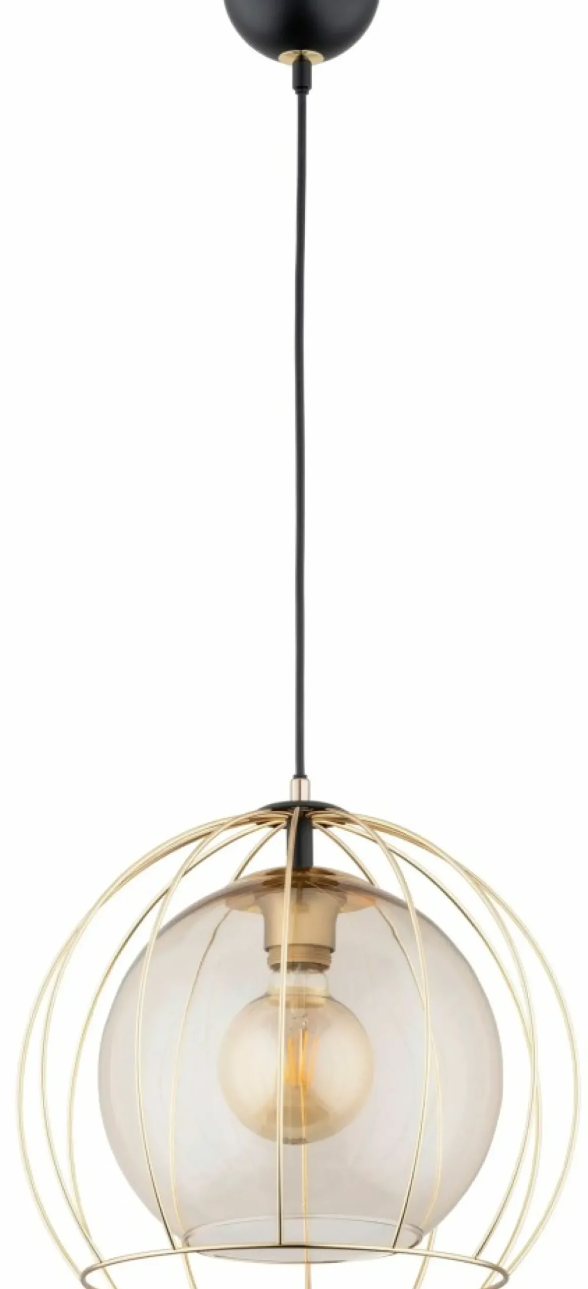 Sklep Kaja Stylowa lampa ze złotym, drucianym kloszem AL 61173 AVANGO | Kaja Store