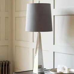 Sklep Kaja Stylowa lampka stołowa, nocna ASCENT-TL-PN z serii ASCENT* Lampki Stołowe Z Abażurem|Tradycyjne Lampki Stołowe
