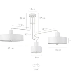 Sklep Kaja Stylowa, metalowa lampa sufitowa do kuchni SIG 31554 z serii VASCO biały Cheap