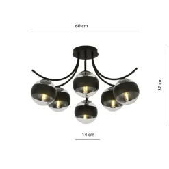 Sklep Kaja Stylowa, rozłożysta lampa sufitowa do salonu 1111/6 BOSTON | Kaja Shop