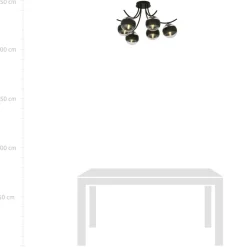 Sklep Kaja Stylowa, rozłożysta lampa sufitowa do salonu 1111/6 BOSTON | Kaja Shop