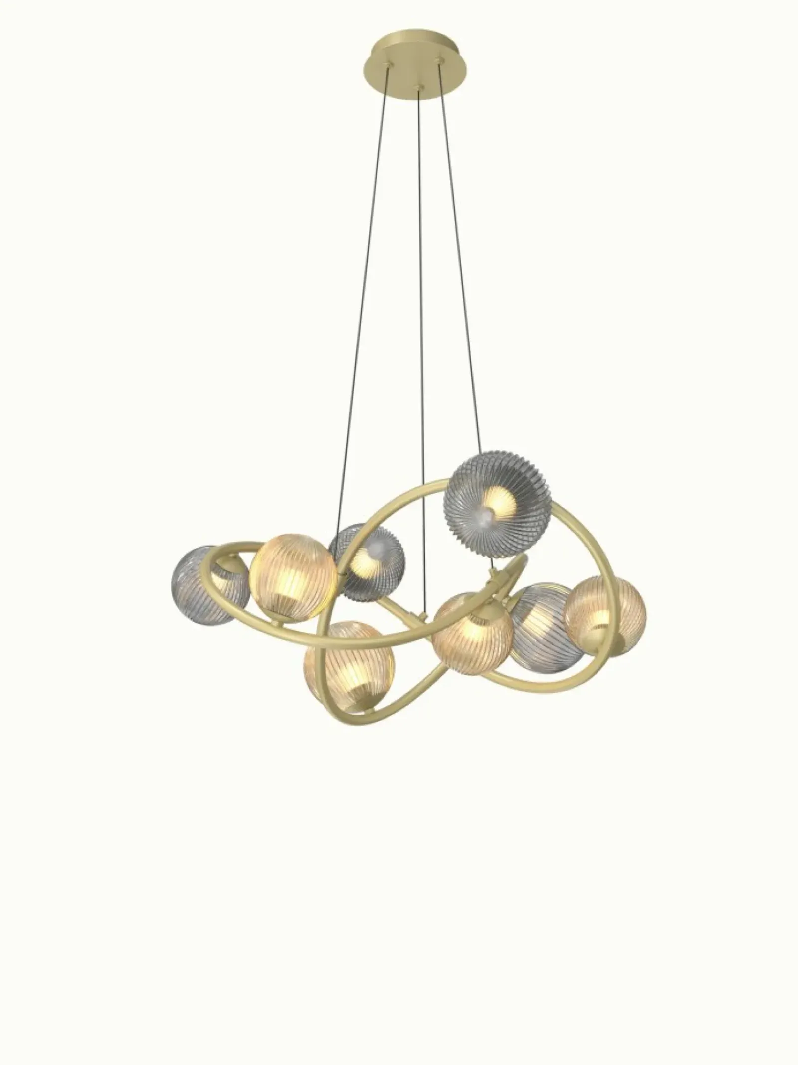Sklep Kaja Stylowa, złota lampa wisząca do sypialni WF 7015-804 METZ | Kaja Hot