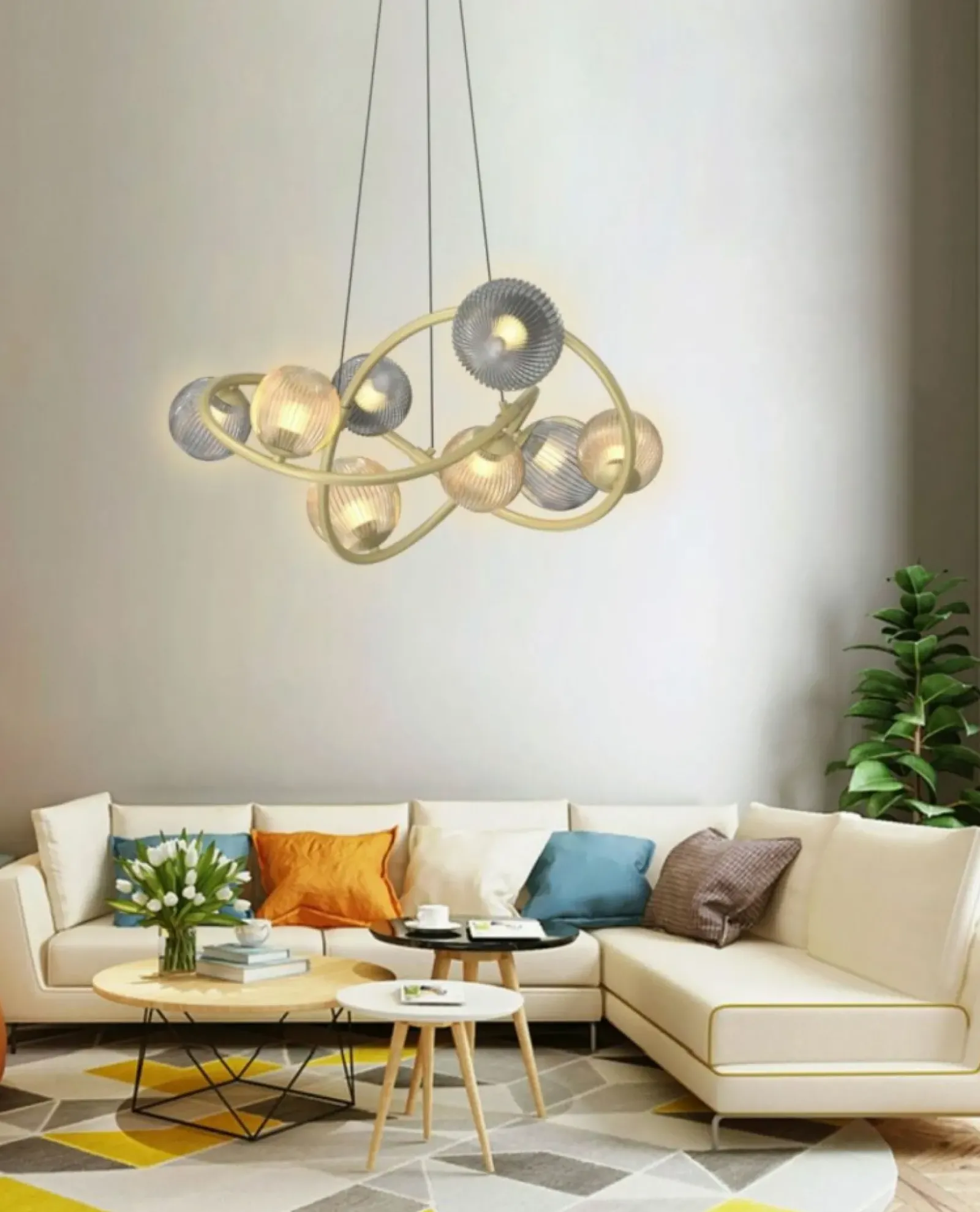 Sklep Kaja Stylowa, złota lampa wisząca do sypialni WF 7015-804 METZ | Kaja Hot