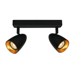 Sklep Kaja Stylowy reflektor ze złotymi elementami SPL-36748-2-BK-GD TINO | Kaja Hot
