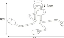 Sklep Kaja Symetryczna czarna lampa sufitowa do salonu K-4942 | Kaja Oświetlenie Discount